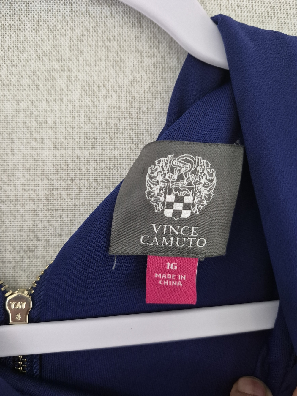 Vince Camuto Navy Sleeveless Midi Shift Dress (SKU0257) - Picture 9 of 14